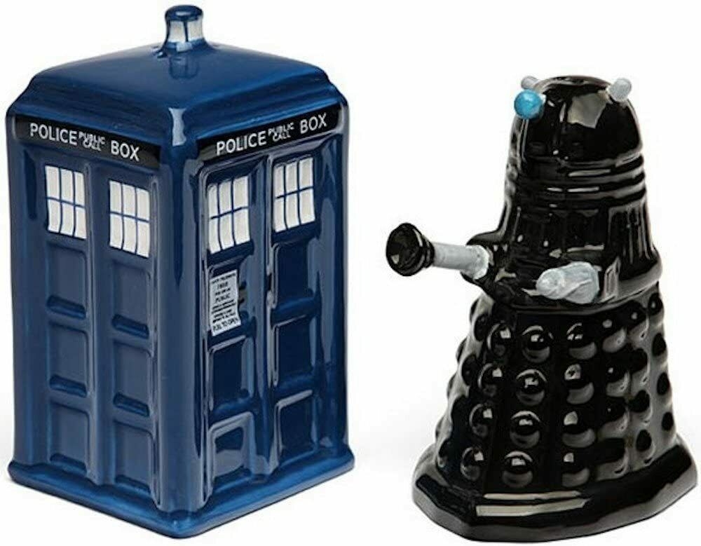 Doctor Who Tardis Vs Dalek Salt And Pepper Shaker