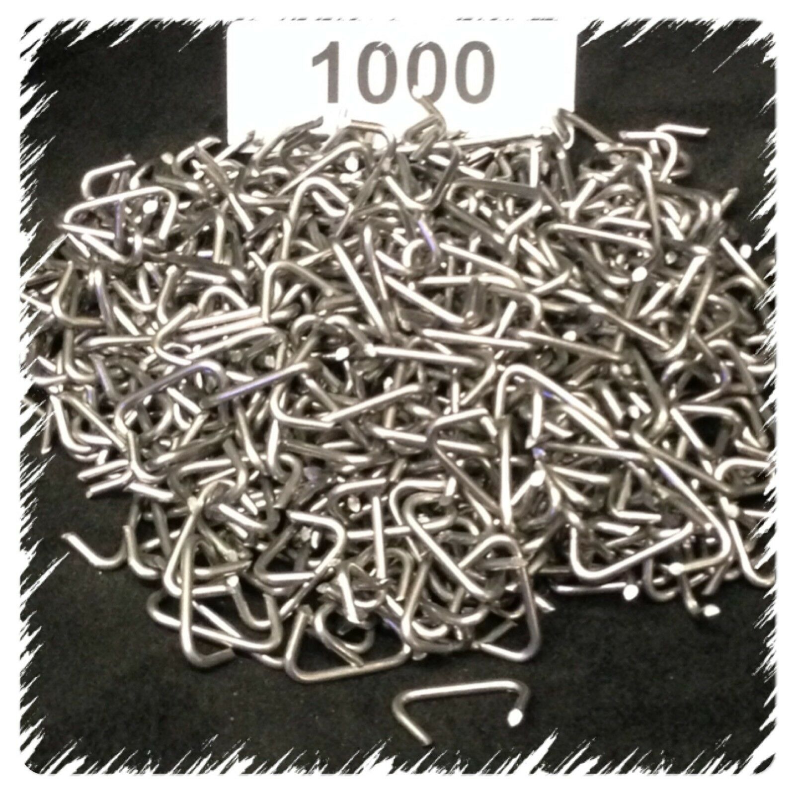 1000 Hog Rings 3/4" 14 G Seat Uphol Fences Traps Cages (corrosion Resistant)