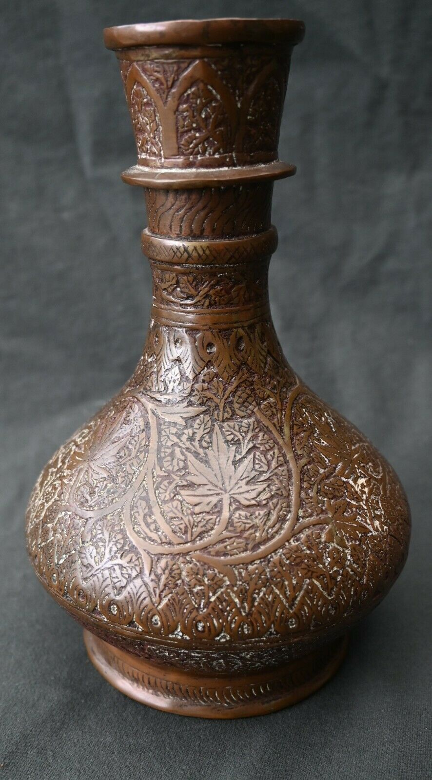 Antique Islamic Qajar Indo-persian Copper Vase