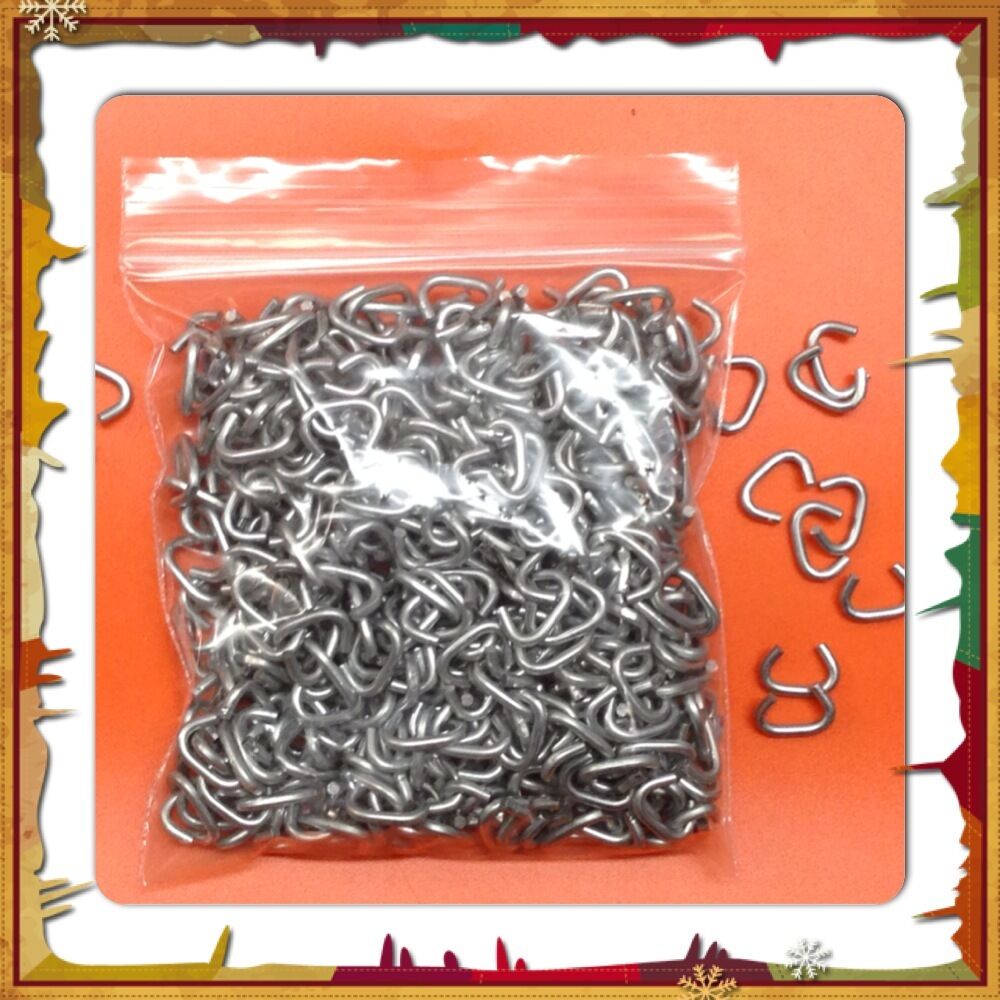 500 Hog Rings 3/8" Galvanized Sausage Casing Tags Shock & Bungee Cord Dolls Bags