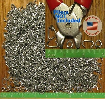 Hog Rings 250pcs 1/2" Galv For Netting Attachment Fences Car Upholstery Blunt